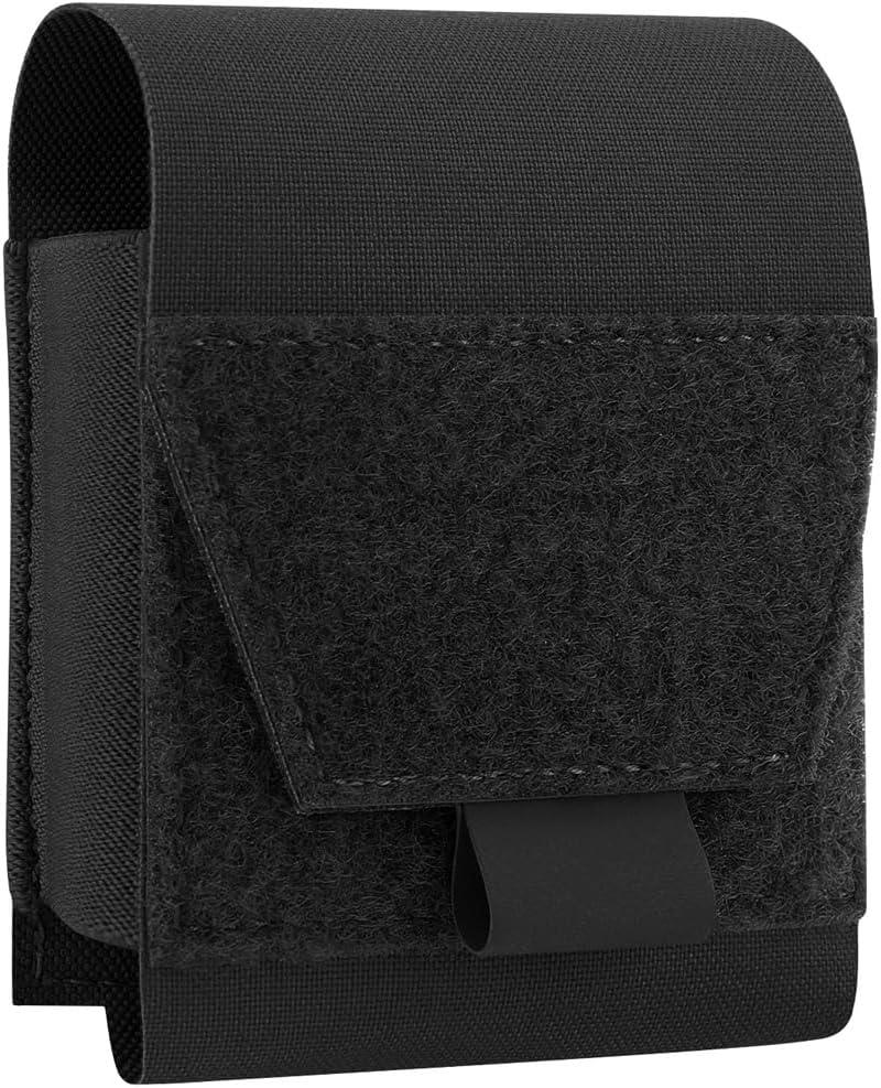 KRYDEX Handcuff Pouch with MOLLE and Belt Loop Handcuffs Holder for Duty Belt MOLLE Vest Law Enforcement Accessories (BK)