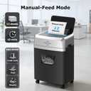BONSEN 150-Sheet Autofeed Paper Shredder Heavy Duty, 60 Mins Micro-Cut Shredder for Office, 6 Gal Large Capacity Bin P-4 High Security Commercial Document Shredders for Home Office S3114