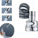 Sink Faucet Extender Professional Sink Sprayer Attachment 360 Rotatable Sink Faucet Extender Aerator with Stretchable Hose for Kitchen and Bathroom,3 Water Outlet Modes