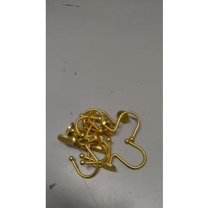 12pcs Decorative Metal Shower Curtain Hooks Elegant Round Design for Bathroom and Kitchen Easy Installation Hangers for Curtains and Wardrobe