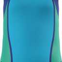 Speedo Girl's Swimsuit One Piece Closed Racerback (Blue), 14