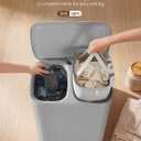 SONGMICS Laundry Hamper with Lid and Pedal, 160L Laundry Basket，2 Sections