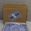 Snackle Box Container, Divided Serving Tray with Lid and Handle 4 Compartment, Portable Snack Platter for Veggie Fruit Candy Charcuterie, Clear Storage Organizer for Party Road Travel Picnic