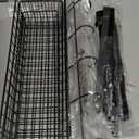 Over the Door Pantry Organizer 3 Tier Hanging Basket Back Door Storage Rack Shelf Metal Over the Door Shelves with 3 Baskets and 5 Hooks for Bathroom Kitchen Pantry Bedroom, Black