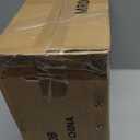 HMTOT Round Rolling Stools PU Leather Seat Height Adjustable Swivel Stool with Wheels Black