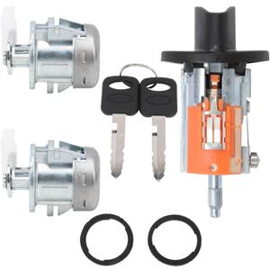Ignition Switch Lock Cylinder 2Pcs Door Lock Cylinders with Keys LC6177 DL5885 X2 597638 fit for Ford fit for F150 1997-2003 Ford F250 F350 1997-2007 Excursion 2000-2005