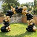 40pcs Black Balloons, 12inch Helium Quality Black Latex Balloons for Birthday Wedding Graduation Halloween Party Decorations (With Ribbon)