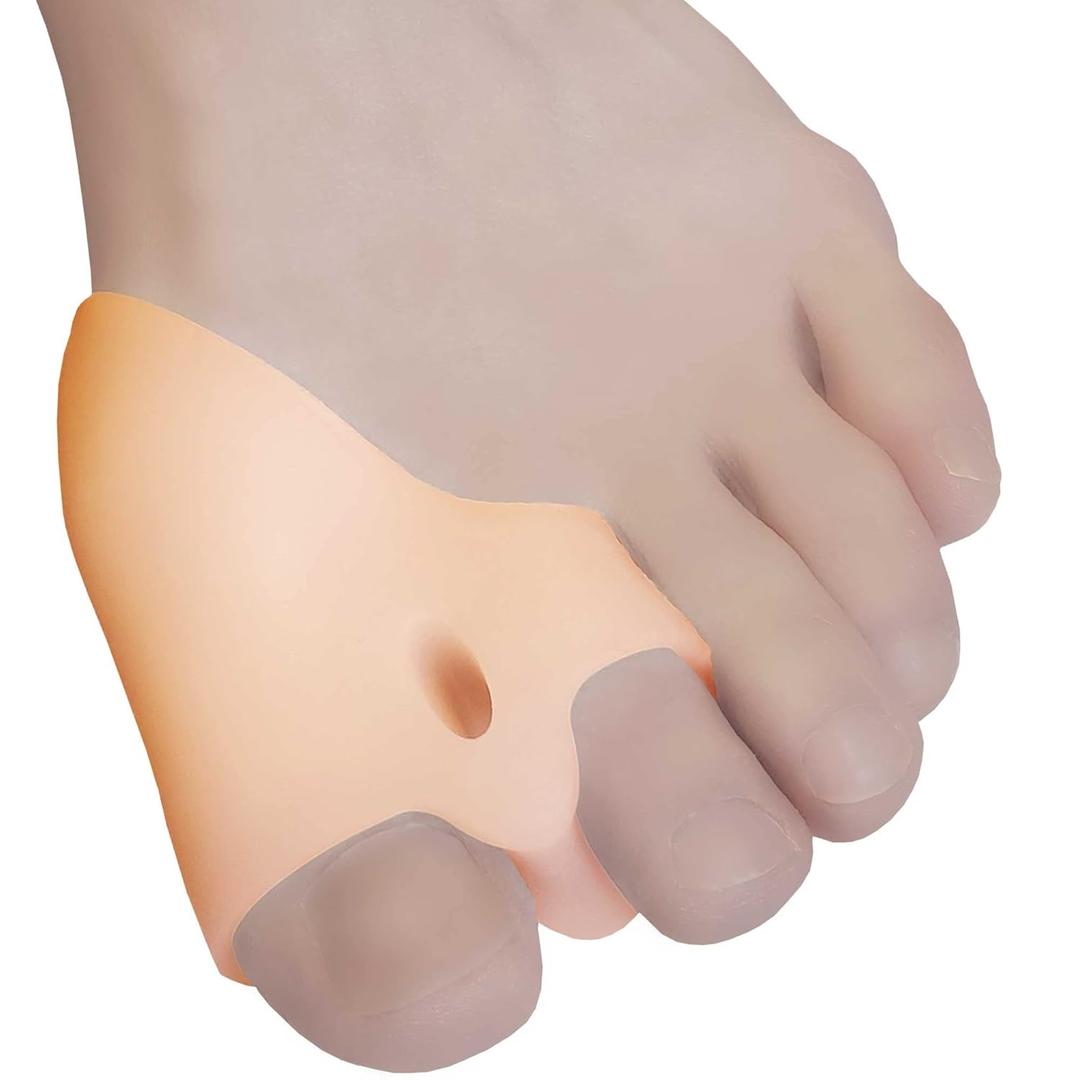 Chiroplax Bunion Corrector for Women & Men Relief Cushion Pads Hallux Valgus Guard Toe Separator Straightener Splint Protector Shield Spacer Sleeve Cover (4 Pads w/Shims, Medium)