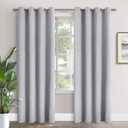 YoungsTex Light Grey Blackout Curtains for Living Room 90 Inches Long - Thermal Insulated Drapes with Grommet Room Darkening for Bedroom Dining Room Floor Length, 2 Panels, 52 x 90 Inch