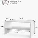 2-Tier Stackable White Shoe Rack, Wooden 2-Shelf Shoe Organizer Freestanding Shoe Storage Stand for 6-9 Pairs, Perfect for Closet, Entryway, Office Use - Modern White