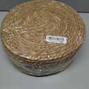 Set of 16 Round Woven Rattan Placemats, 12 Inch Boho Farmhouse Table Mats Natural Cattail Charger Plates for Dining Table Decor Heat-Resistant Braided Place Mats