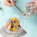 WHJY 6 pcs Clear Glass Plates, 5 inch Glass Plate Set, Small Dessert Plates Tea Plates Bulk
