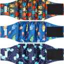 Paw Legend Washable Dogs Diapers Male Dog Belly Bands for Male Dogs Diapers Reusable Puppy & Doggie Diapers Male (3 Pack, Large)
