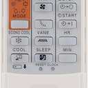 Replace AC Remote Control Compatible with Mitsubishi Air Conditioner MS12TN MS09TW MS15TN MS17TN MSZ09UN MSZ12UN MCFH-A24WV MS-24WN MSH-24WN MCFH-A12WV MCFH-A18WV MCFZ-A18WV