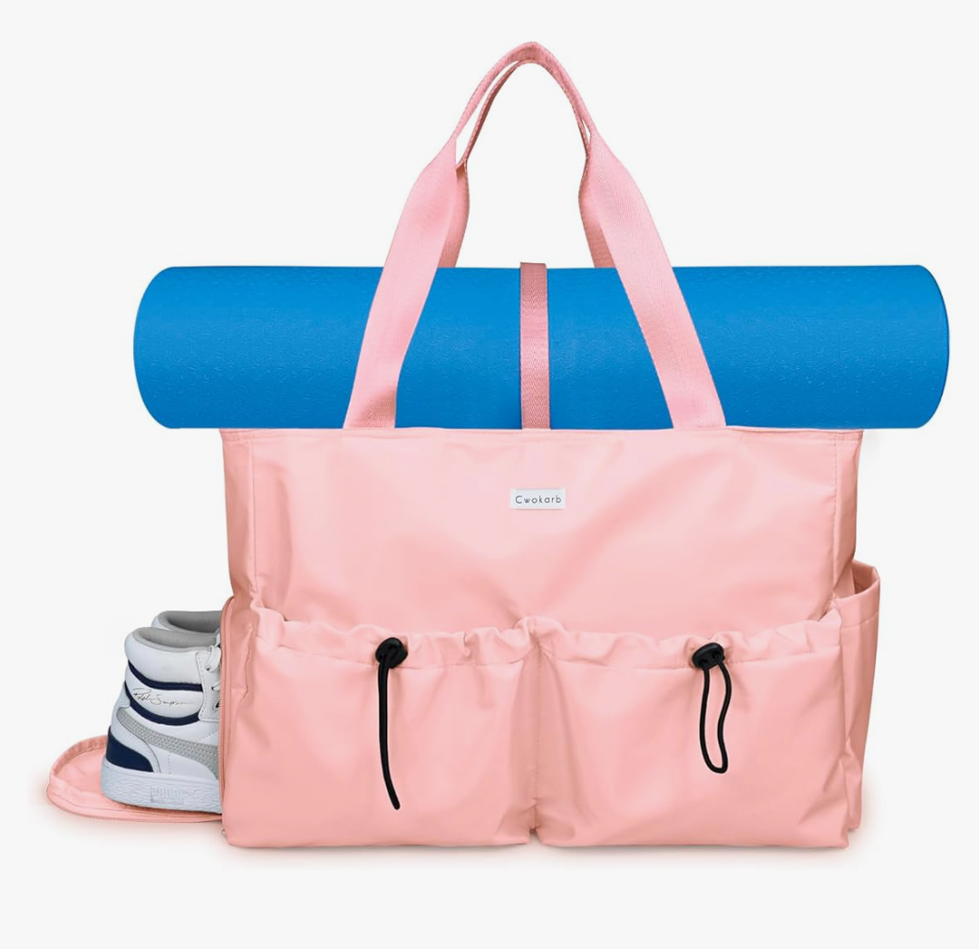 Yoga Bags for Women with Yoga Mats Bags Carrier Carryall Canvas Tote for Pilates Shoulder for Travel Office Beach Workout
