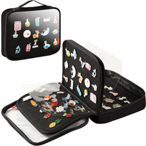 Enamel Pin Display Book, Small Collections Or Travel Pin Trading Book, Pin Collector Display Bag,6-Page Lapel Pin Display Board,for Sports Pins,Memorial Pins, Pin Display Case (Black)