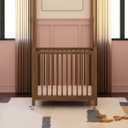 Babyletto Rolli All-Stages® Midi Crib Conversion Kit in Natural Walnut, Greenguard Gold Certified, FSC Certified, Portable & Adjustable with Pad Included