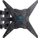 PERLESMITH Full Motion TV Wall Mount for 27-60 Inch Flat & Curved TVs, Single Stud TV Mount with Articulating Swivel Tilt - Wall Mount TV Bracket VESA 400x400mm up to 77 lbs, Perfect Center Design