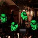 HUYIENO Solar 4pcs Halloween Pathway Lights LED Lights Outdoor Waterproof Halloween Decorations for Garden (Ghost hand)