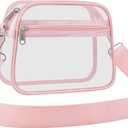 Busiuw Clear Bag for Stadium Events - Stadium Approved Small Mini Clear Purse, Men's Shoulder Bag for Sports Concerts