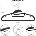 Heavy Duty Plastic Hangers 50 Pack with Non-Slip Design,0.2 Inches Thick,360Swivel Hook Space Saving Organizer for Bedroom Closet,Shirts,Pants,Strong Enough for Coat(Black- S Shaped)