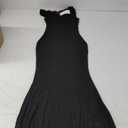 REORIA Women's 2025 Summer Formal Maxi Dresses Sleeveless One Shoulder Bodycon Ruched Mesh Wedding Guest Cocktail Dress (Black,S )