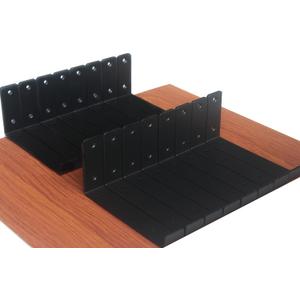 20 Pack - 7.25" L x 4" H x 1.5" W J Lip Shelf Brackets Rustic Farmhouse Iron Wall Floating Shelf Bracket Metal Shelf Bracket Industrial Shelf Supports with Screws Black