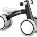 SEREED Baby Balance Bike for 1 Year Old Boys Girls 12-24 Month Toddler Balance Bike, 4 Wheels Toddler First Bike, First Birthday Gifts (Black)