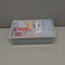 WIBIMEN Ice Cube Tray with Lid and Bin - Round Ice Trays for Freezer with Lid - Ice Cube Trays for Freezer with Ice Container (0.8"-2PACK Blue)