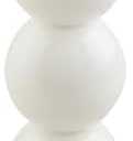 Mud Pie Med White Lacquer Candlestick