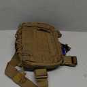 Tactical EDC Chest Bag 2L Utility Molle Chest Rig Pouch with CCW Compartment Adjustable Strap Outdoor (Brown)