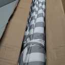 MIDTOWN UMBRELLAS The Lean 9 Feet Outdoor Umbrella With Terylast Matter Stripes (Grey/White Stripes) Polyester Fabric - Auto-Tilt Aluminum Frame Patio Umbrella For Deck, Garden, Pool - Black Pole