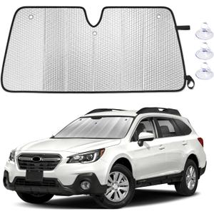 EcoNour Accordion Foldable Windshield Sun Shade Fit for Subaru Outback 2020-2023 2024 2025 Sunshade, Front Car Window Shades Sun Visor, Blocks UV Rays & Heat, Car Accessories