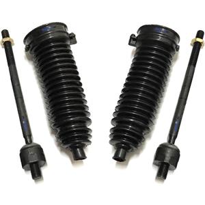 PartsW - 4 Pc Steering Kit Inner Tie Rod Ends With Gear Bellows Fits Ford Explorer 1995-2003 All Models Ford Explorer Sport Trac 2001-2005 All Models Ford Ranger 1998-2011 All Models