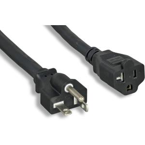 NEMA 5-20 Power Extension Cord NEMA 5-20P to NEMA 5-20R, 6ft, 12AWG, 20A (ZADA53ABY-06)