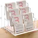 SANRUI Vertical Business Card Holder for DeskClear Acrylic Business Card Display Stand6 Slots 3 Tier Holds 300 Cards