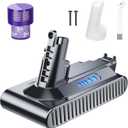 POWTREE Upgraded 7000mAh V10 SV12 7-Cell 206340 Battery Compatible for V10 Cyclone V10 Animal/Absolute/Motorhead/Fluffy/SV12 Handheld Cordless Vacuum Cleaner Li-ion 969352-02 Battery(not for V8 SV10)