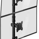 monTEK Stable Stacked Dual Monitor Stand, Heavy-Duty Vertical Monitor Mount for 17-32 inch Screen, Full Motion Arm with Tilt, Swivel, Rotation, Up to 22 lbs per Arm, Solid V-Shaped Base, VESA 100100