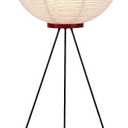Japanese Rice Paper Floor Lamp - 3000K Color Bulb Included 49.2 Inches White Akari Standing Light - Handmade Japandi Noguchi Lamp with Lantern Lamp Shade for Bedroom Dining Room Living Room
