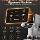 AMZCHEF 51mm Coffee Espresso Machine 20 Bar Professional Coffee Maker with Milk Frother, Compact Stainless Steel Espresso Maker for Cappuccino, Latte, Mocha, 44oz Water Tank
