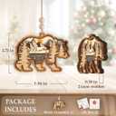 Wild Bear Christmas Ornament 2025 - Woodland Animal Gifts for Women Men Boy Girl Kid, Unique Bear Lover Gifts, Wooden Christmas Ornaments for Tree Decor - Holiday Keepsake & Xmas Gift Exchange Idea
