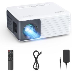 YOTON Mini Projector, Portable Phone Projector 1080P Supported, 6000 Lumens Brightness Home Projector Y3 Compatible with Fire Stick, HDMI, USB, PS5, Xbox, iOS, Android, Laptop