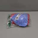 Fanuerg Women's Triangle Bikini Sets O Ring Linked Two Piece Swimsuits Floral Printed Cheeky Bathing Suit (Medium, Blue Grid)