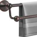 #304 Stainless Steel Double Towel Bar,Optional Different Length to installate (Oil Rubber Bronze, Double Towel bar)