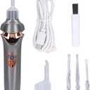 Electric Ear Suction Device, Portable Automatic Electric Vacuum Ear Pick Ear Cleaner Earwax Remover with LED Light for Earwax Removal, Soft Prevent Ear Pick Clean Tools Set (Black)