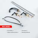 SaniteModar Matte Black Bathroom Sink Faucet,Brass Bathroom Faucet 3 Hole,Widespread Bathroom Faucet for Sink 3 Hole,2 Handles Design with Water Supply Lines