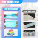 300 Count 8 Gallon Trash Bags - Heavy Duty Medium Garbage Bags 30 Liter Unscented 0.94 Mil Thick & Leakproof Wastebasket Liners for Kitchen Bathroom Home