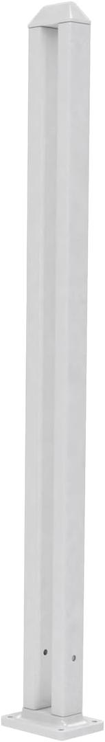 SunnyRoyal 38.6" H Picket Fence Post Kit for 38.6" White Straight Picket Fence Vinyl PVC Garden Fence Accessories for Front Yard Outdoor Decoration