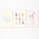 xbsifyiooa Long Live Cowgirls Canvas Wall Art, Pink Bow Coquette Poster, Set of 3 Coastal Cowgirls Wall Art, Cowgirl Boots Painting, 12x16in Unframed