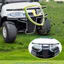 Front Brush Guard for E-Z-GO RXV Golf Cart 2008-2015 Heavy-Duty Steel, Corrosion Resistance, Rugged Design, Easy Bolt-on Install, Combined Front Brush Guard Protector